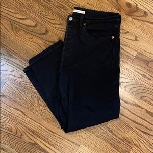 Black high waisted jeans
